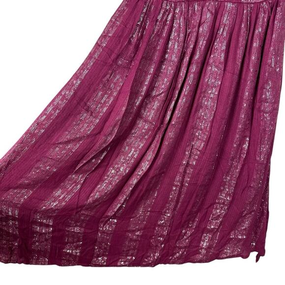 Lulu’s Charlize Magenta Striped Purple Halter Midi Dress Sz XS NWT - Picture 7 of 15